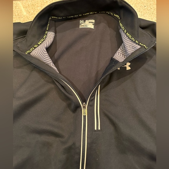 Under Armour Coldgear Infrared Chrome Reflective Run Vest Mens Sz 2XL Fitted - Picture 6 of 15